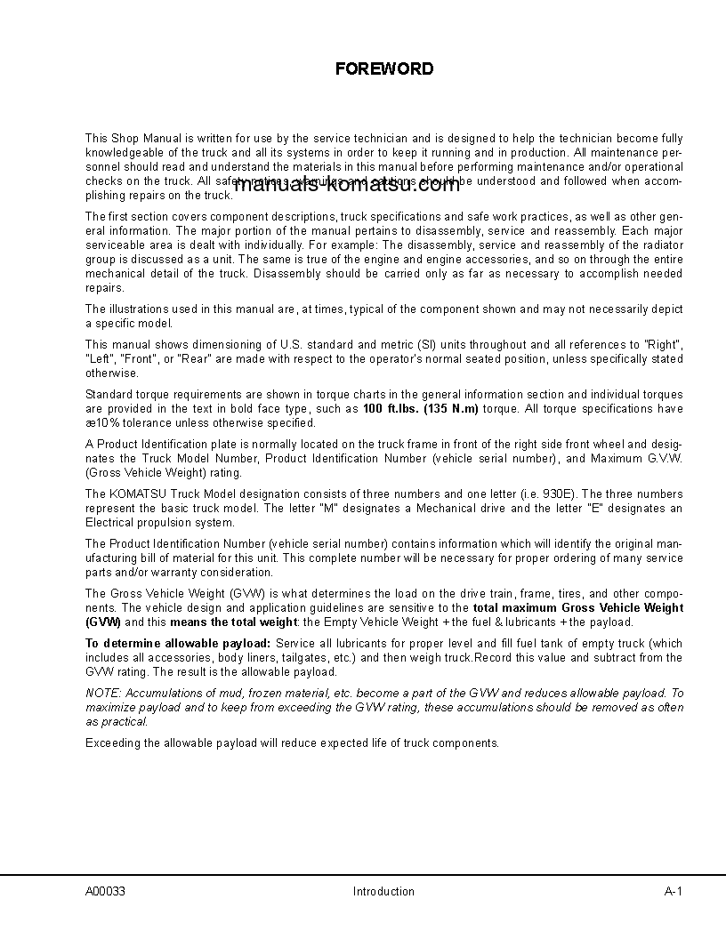 Protected: 930E-3(USA) S/N A30310-A30328 Shop (repair) manual (English)