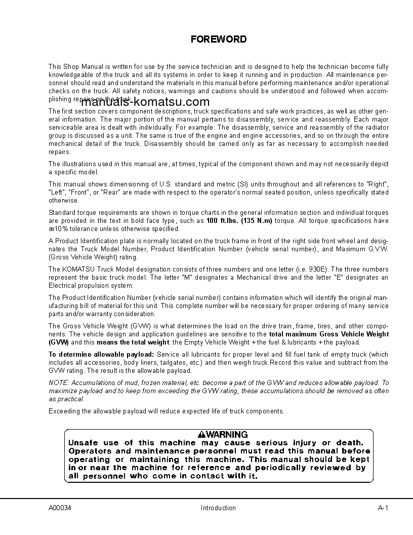 Protected: 930E-3(USA)-SE S/N A30318-A30319 Shop (repair) manual (English)