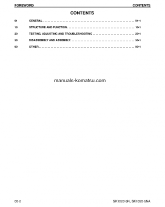 SK1020-5(USA)-N S/N A70001-UP Shop (repair) manual (English)