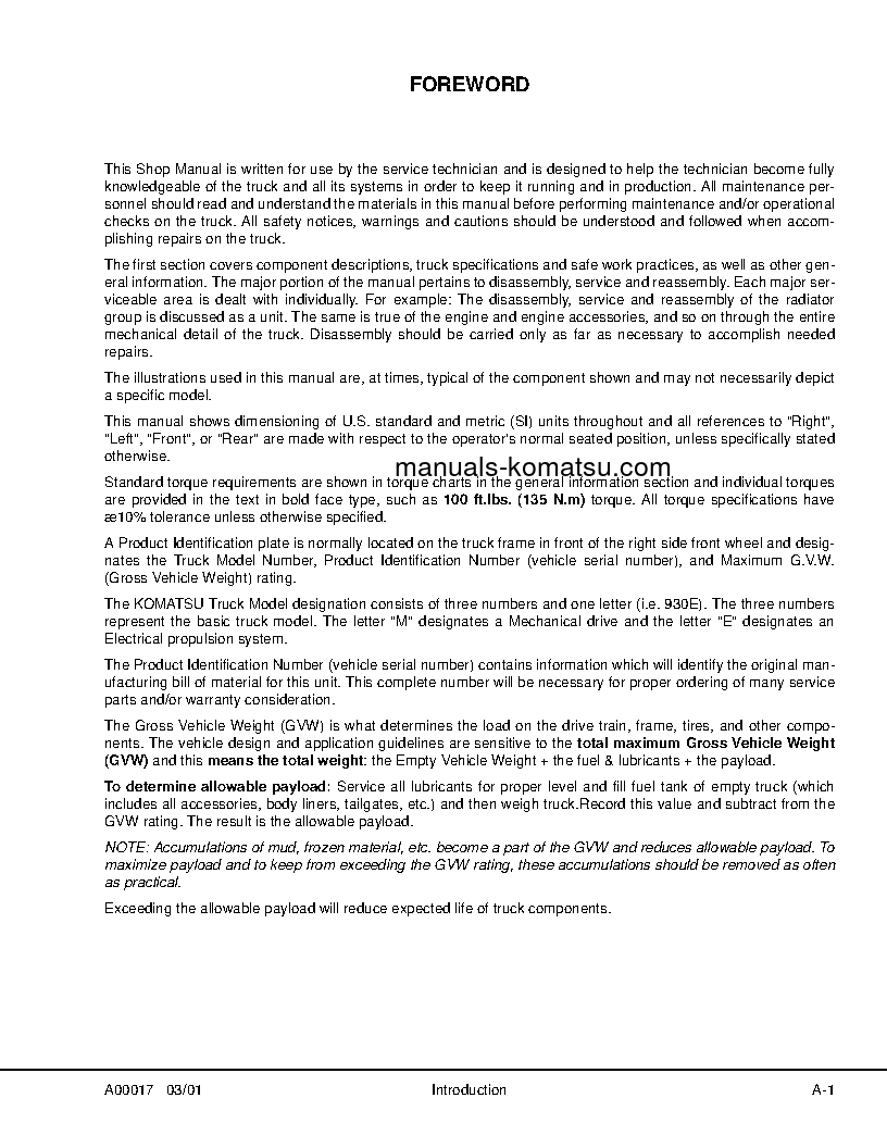 Protected: 930E-2(USA)-3 S/N A30255-A30291 Shop (repair) manual (English)