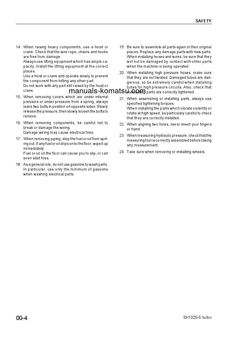 Protected: SK1026-5(USA)-N S/N A80001-UP Shop (repair) manual (English)