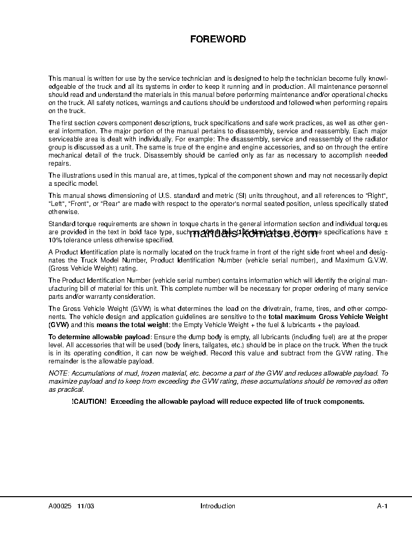 Protected: HD1500-5(USA) S/N A30079-UP Shop (repair) manual (English)