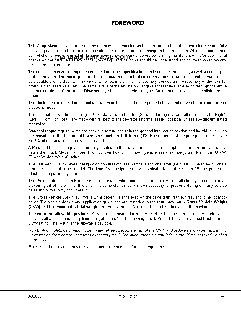 Protected: 930E-3(USA) S/N A30329-A30363 Shop (repair) manual (English)