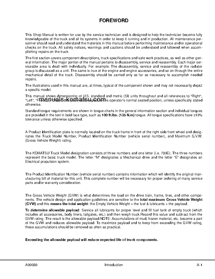 Protected: 730E(USA) S/N A30299-A30309 Shop (repair) manual (English)