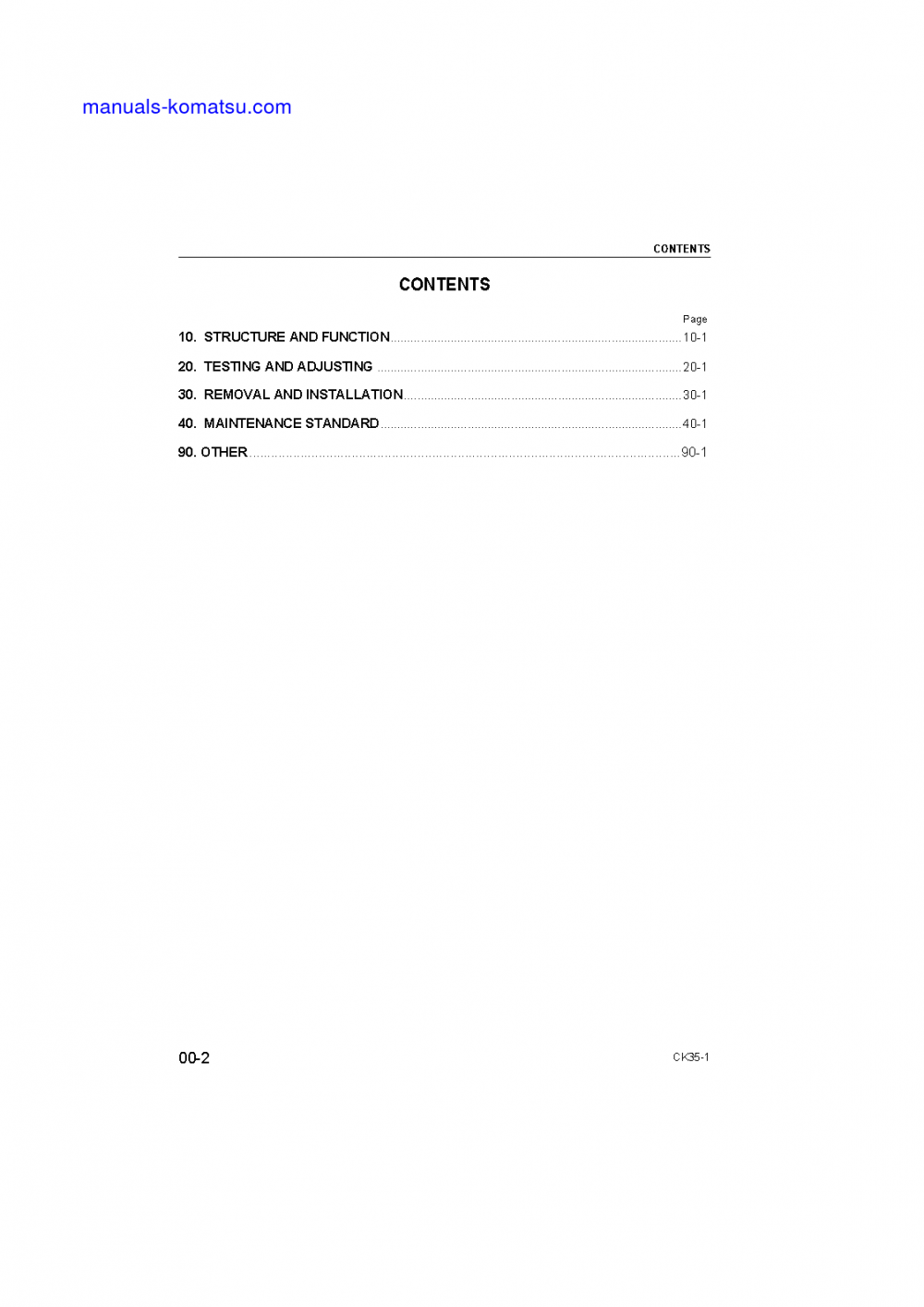 Protected: CK35-1(USA) S/N A40001-UP Shop (repair) manual (English)