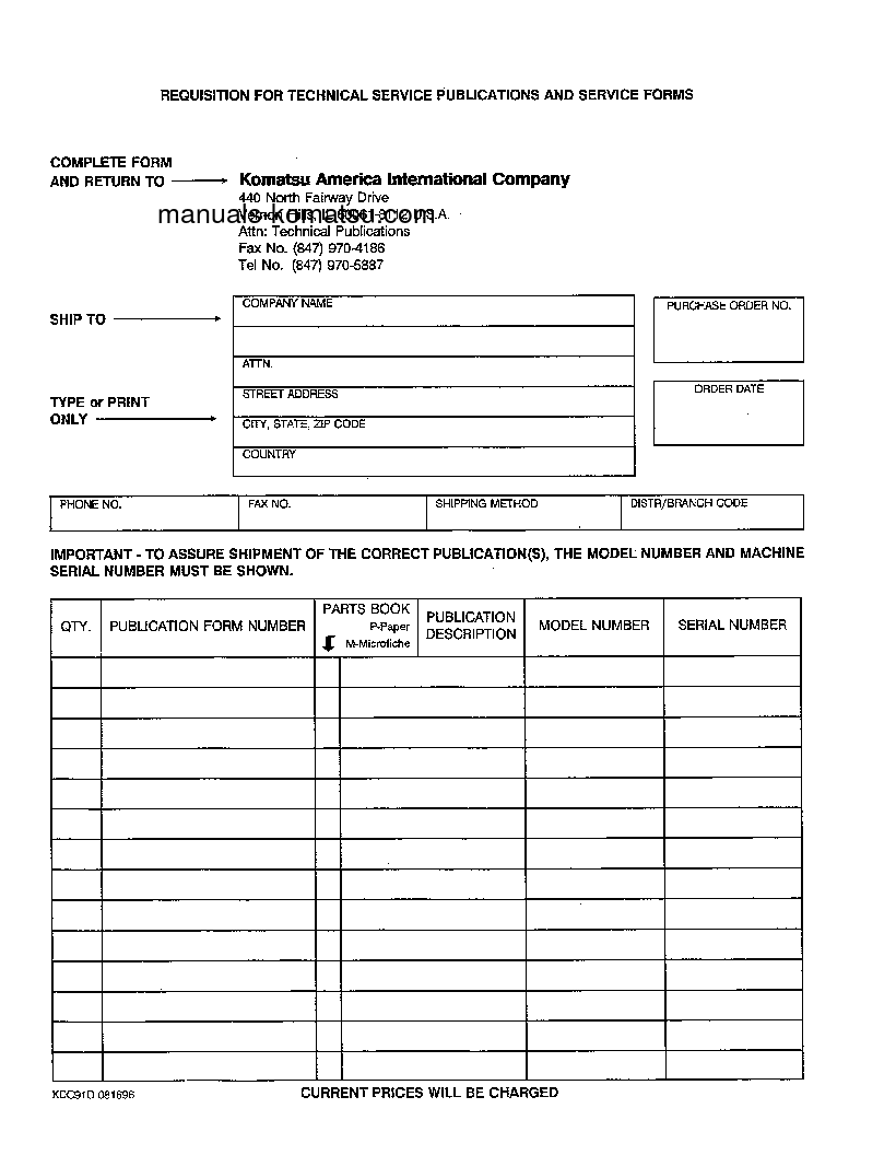 Protected: WA180-1(USA)-LC S/N A75001-UP Shop (repair) manual (English)
