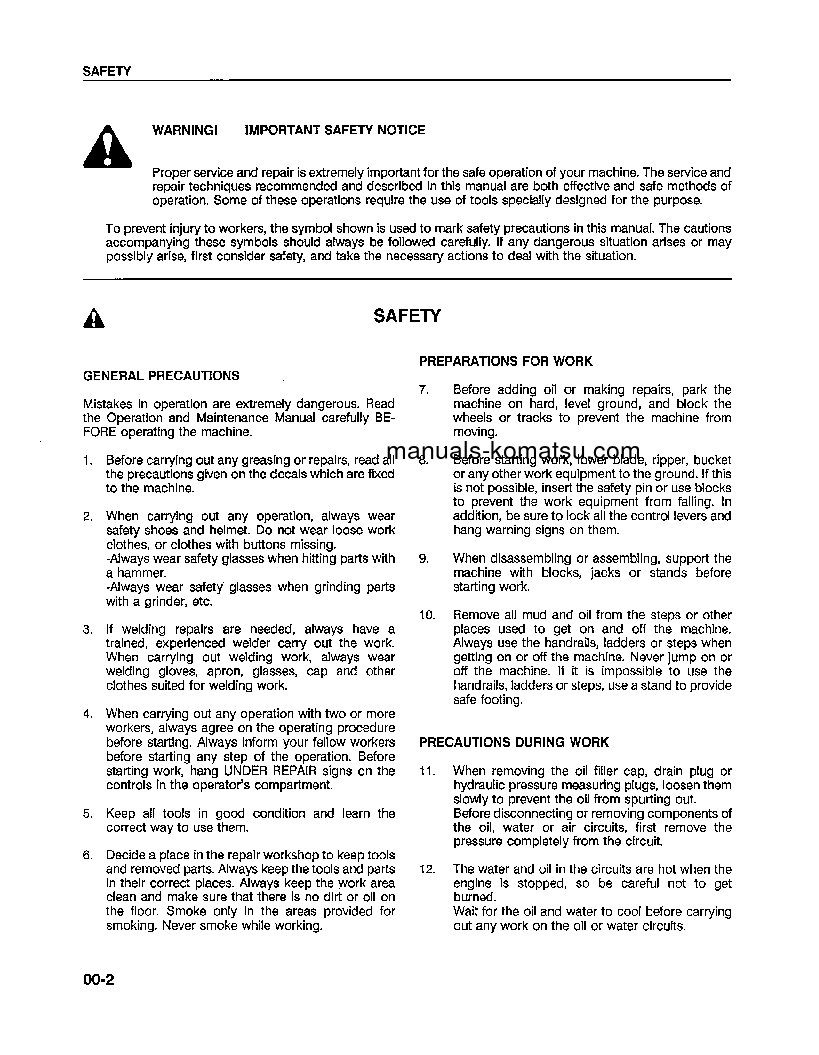 Protected: WA250-1(USA)-LC S/N A65001-UP Shop (repair) manual (English)