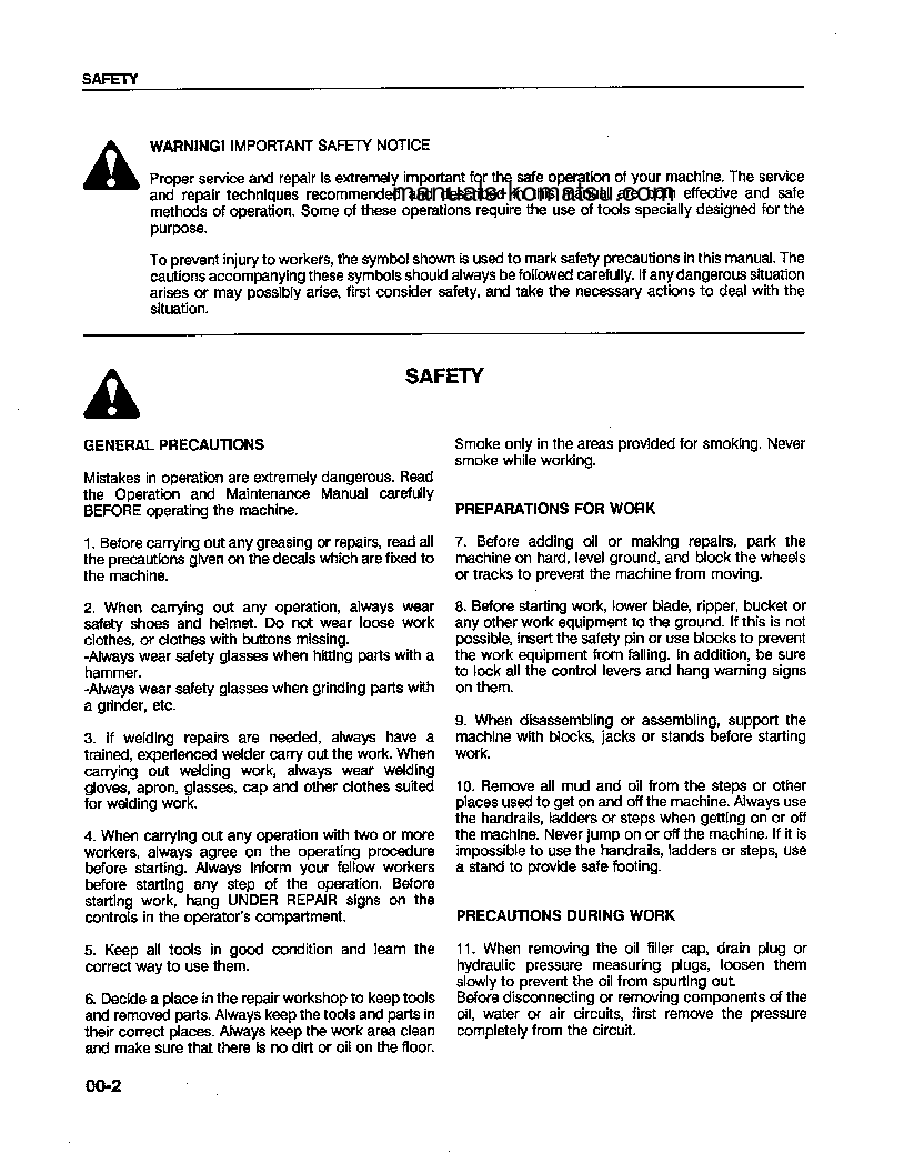 Protected: WA450-2(USA) S/N A25001-UP Shop (repair) manual (English)
