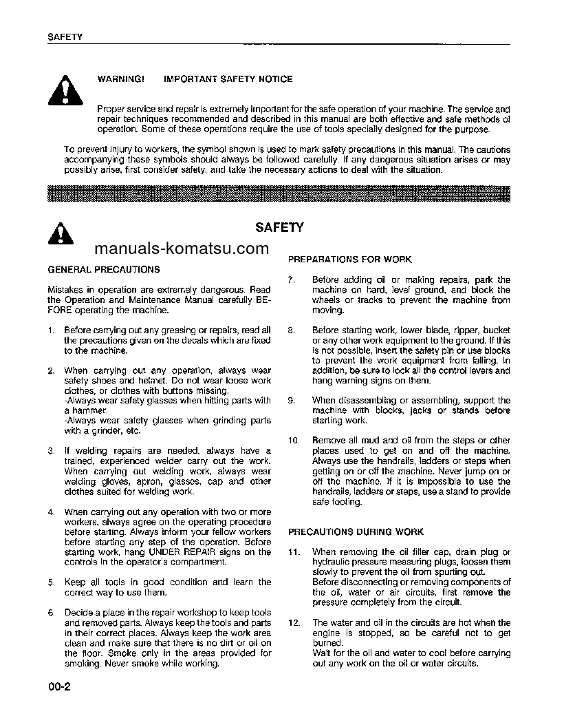 Protected: WA500-1(USA)-L S/N A20854-UP Shop (repair) manual (English)