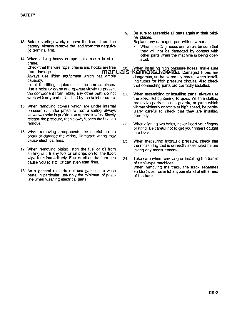 Protected: WA500-1(USA)-L S/N A20854-UP Shop (repair) manual (English)