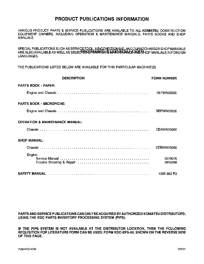 Protected: WA500-1(JPN)-LC S/N A60001-UP Shop (repair) manual (English)