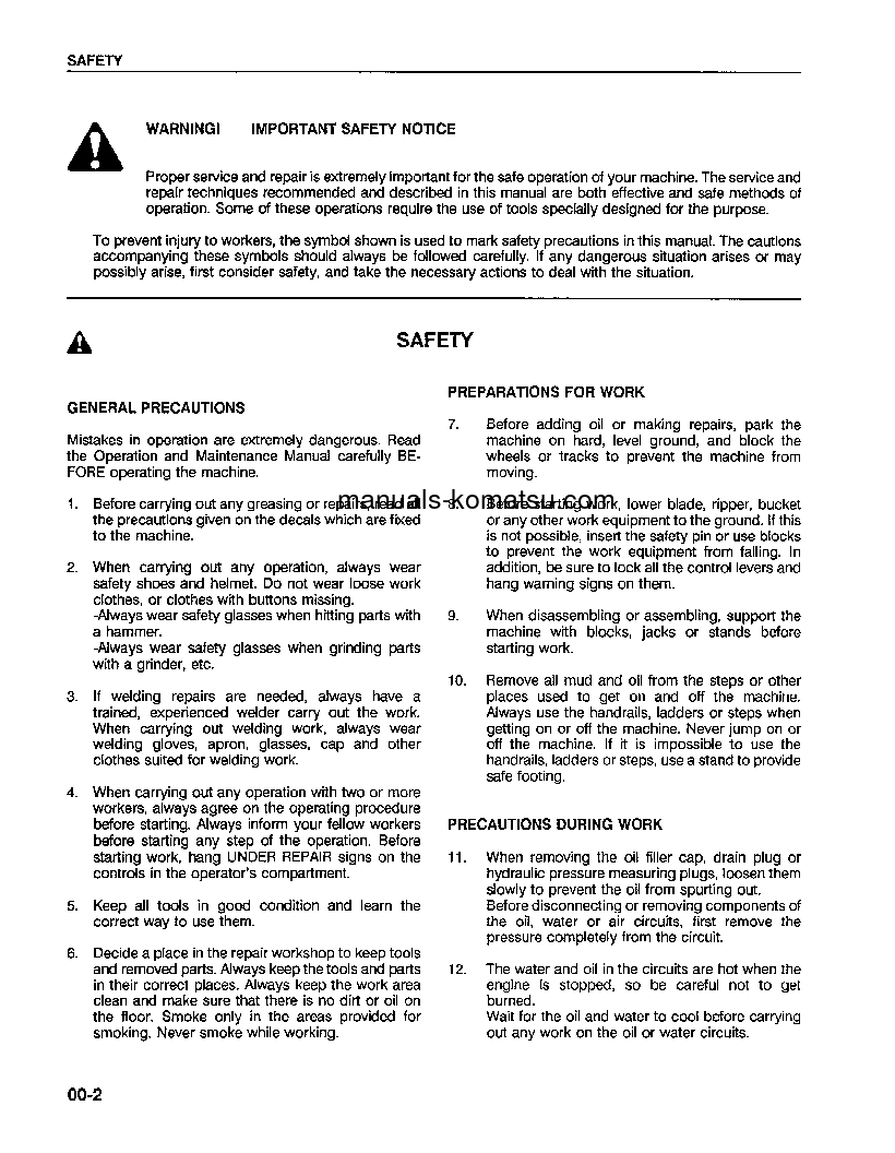 Protected: WA600-1(USA)-L S/N A10391-UP Shop (repair) manual (English)
