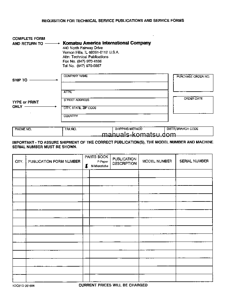 Protected: WA600-1(USA)-LC S/N A50001-UP Shop (repair) manual (English)