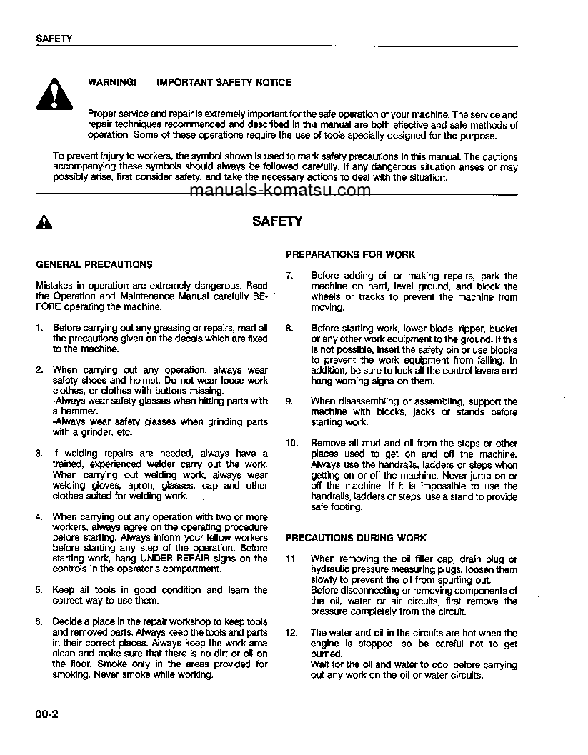 Protected: WA600-1(USA)-LC S/N A50001-UP Shop (repair) manual (English)