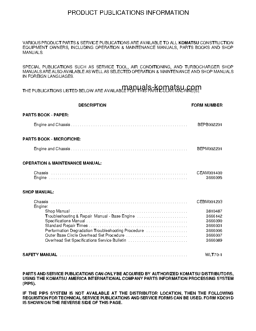 Protected: WA500-3(USA)-L S/N A70001-UP Shop (repair) manual (English)