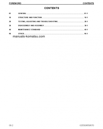 GD530A-2(USA)-EY S/N 210098-UP Shop (repair) manual (English)
