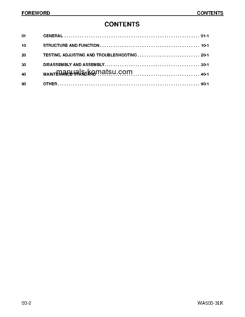 Protected: WA500-3(USA)-LK S/N A71001-UP Shop (repair) manual (English)