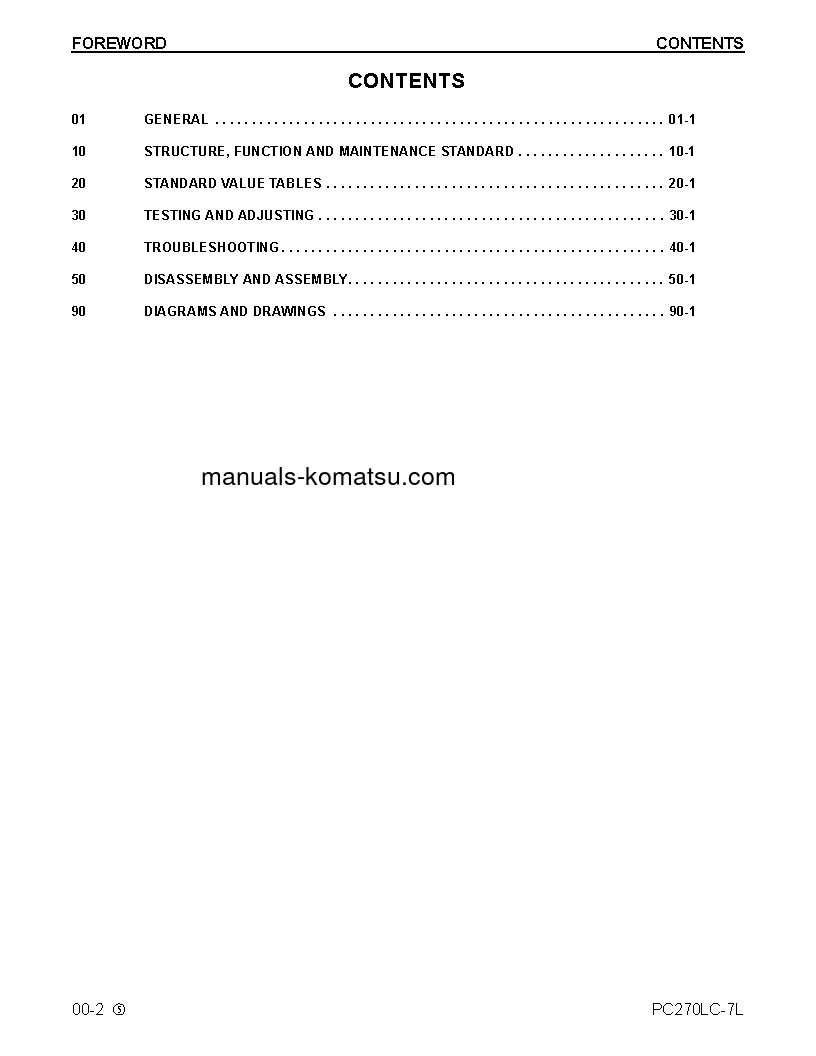 Protected: PC270LC-7(USA)-L S/N A86001-UP Shop (repair) manual (English)