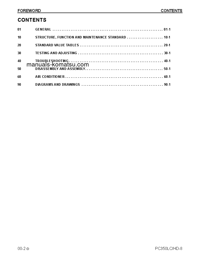Protected: PC350HD-8(USA) S/N A00001-UP Shop (repair) manual (English)