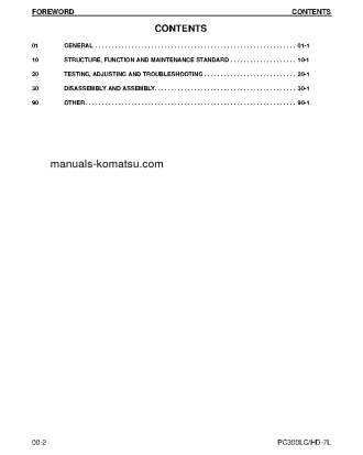 PC300HD-7(USA)-L S/N A85001-UP Shop (repair) manual (English)