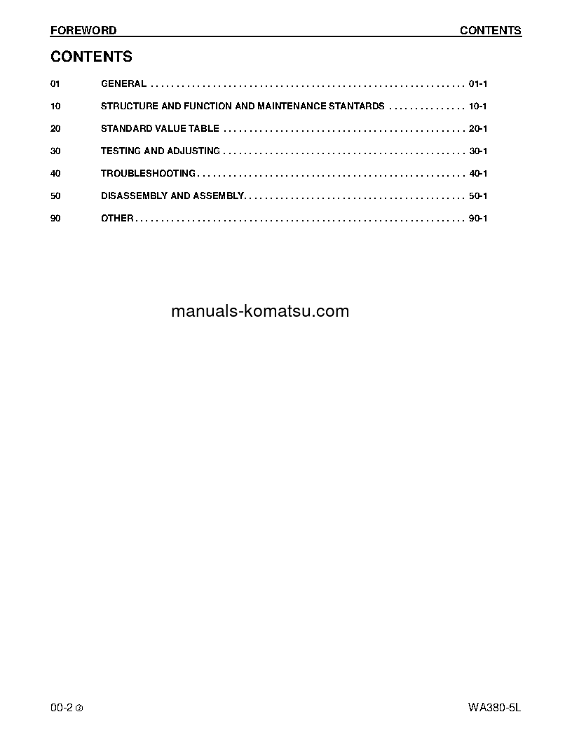 Protected: WA380-5(USA)-L S/N A52001-UP Shop (repair) manual (English)