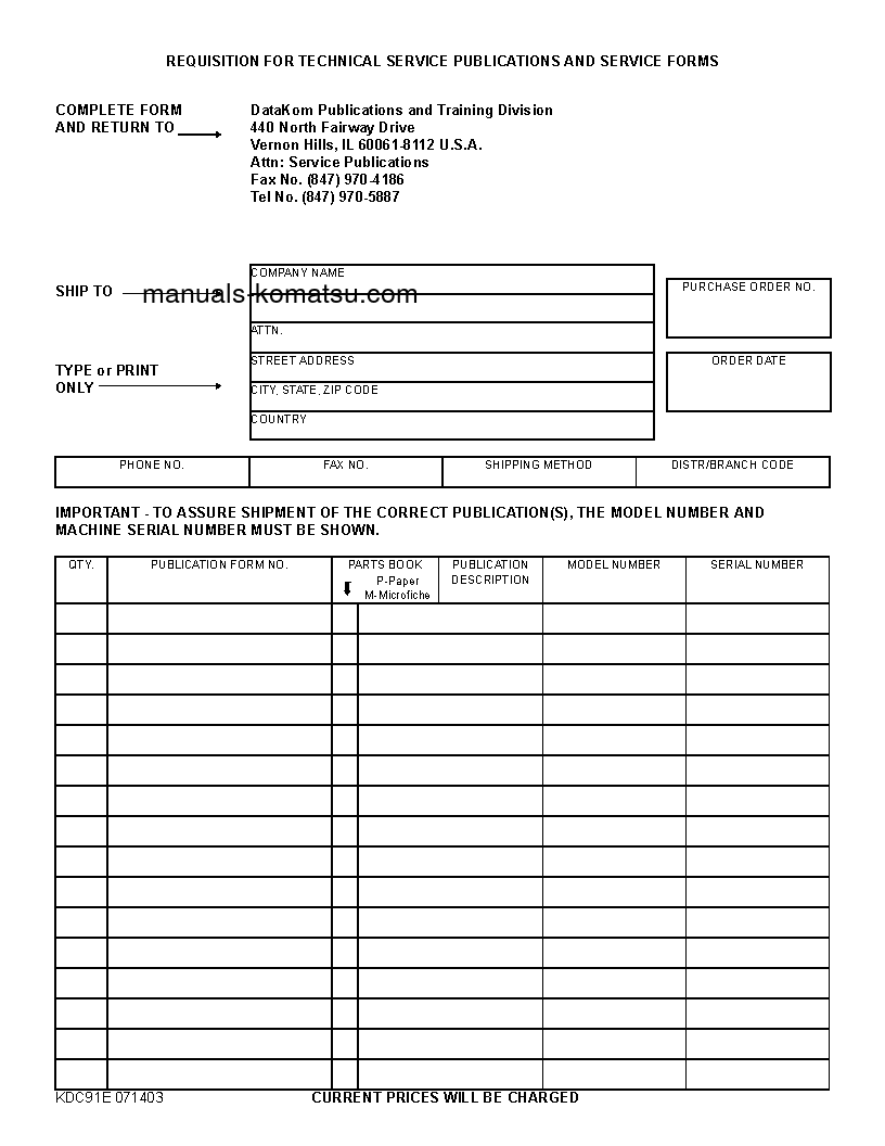 Protected: PC400LC-7(USA)-L S/N A86001-UP Shop (repair) manual (English)