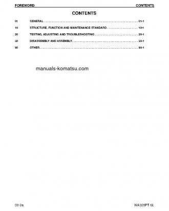 WA320PT-5(USA)-L S/N A39001-UP Shop (repair) manual (English)