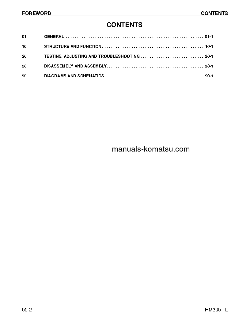 Protected: HM300-1(USA)-L S/N A10001-UP Shop (repair) manual (English)