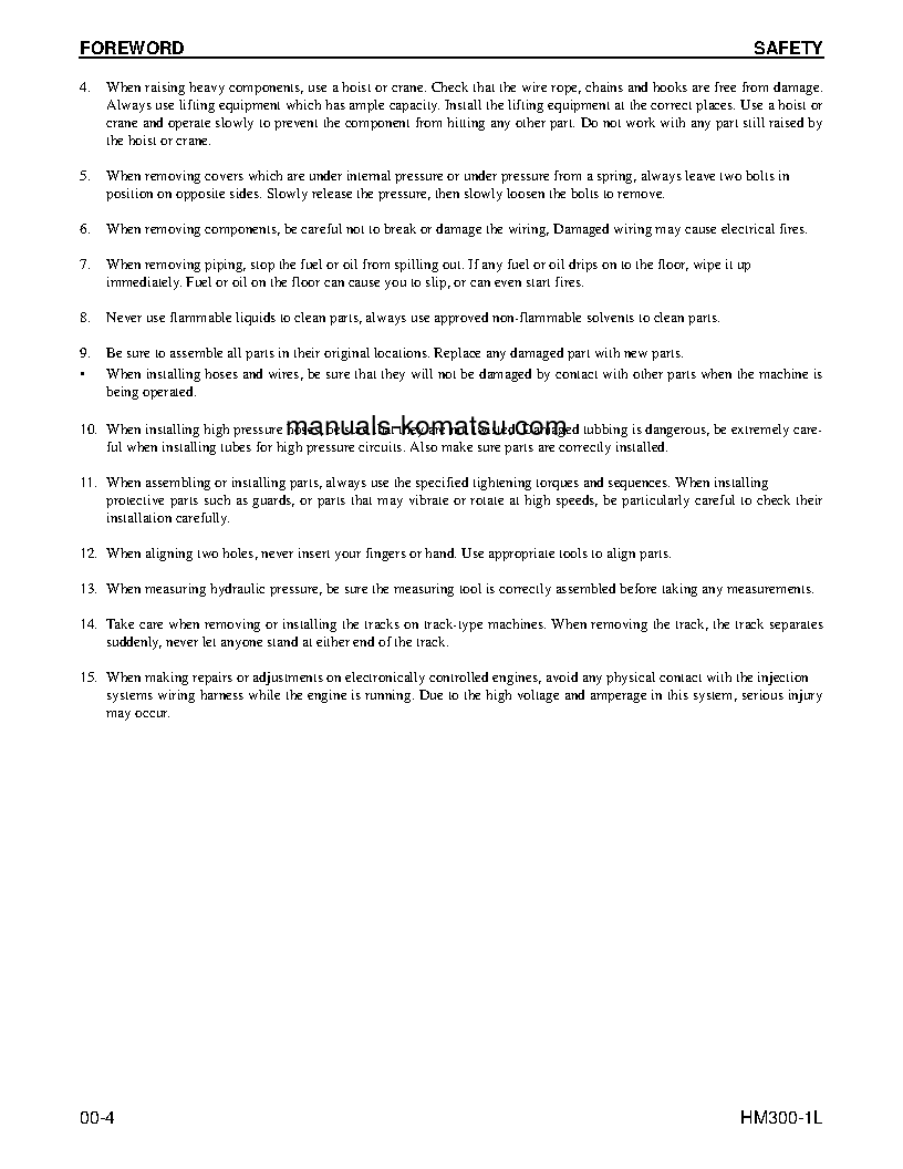 Protected: HM300-1(USA)-L S/N A10001-UP Shop (repair) manual (English)