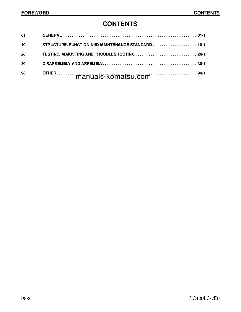 Protected: PC400LC-7(USA)-TIER 3 S/N A87001-UP Shop (repair) manual (English)