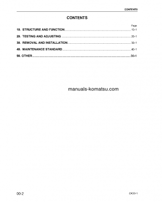 CK30-1(USA) S/N A30001-UP Shop (repair) manual (English)