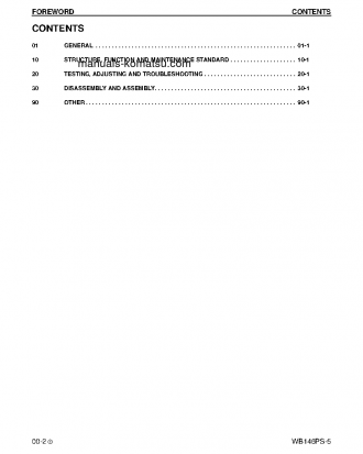 WB146PS-5(USA) S/N A43001-UP Shop (repair) manual (English)