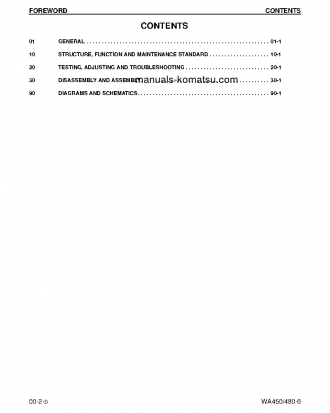 WA480-6(USA) S/N A38001-UP Shop (repair) manual (English)