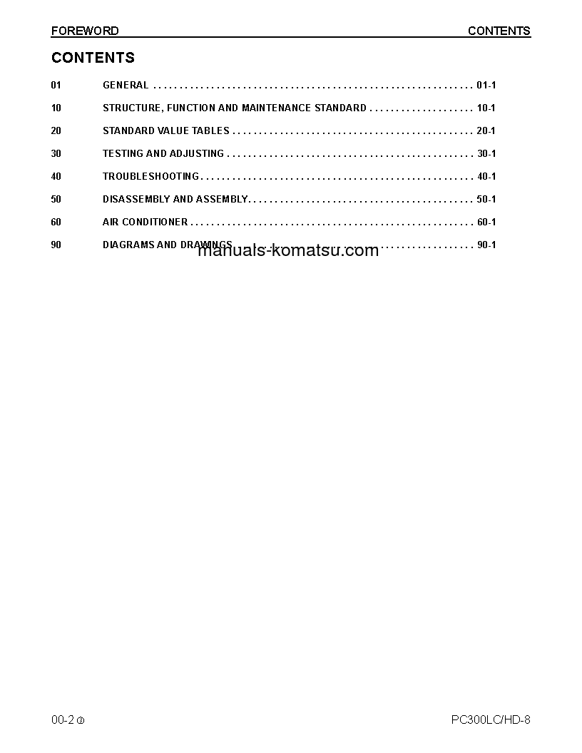 Protected: PC300HD-8(USA) S/N A87001-UP Shop (repair) manual (English)
