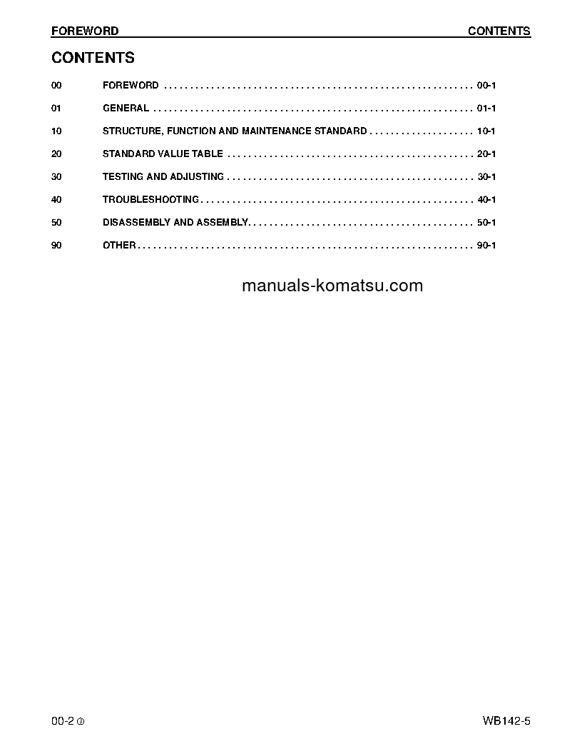 Protected: WB142-5(USA) S/N A13001-UP Shop (repair) manual (English)