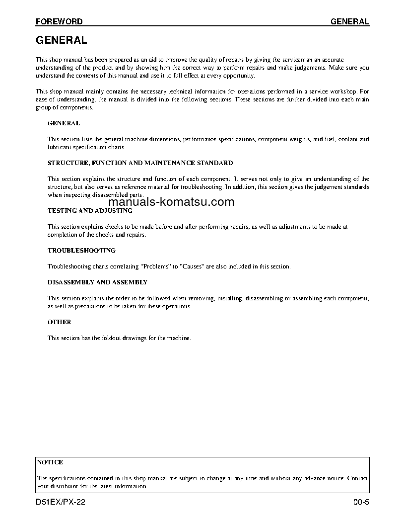 Protected: D51PX-22(BRA) S/N B10001-UP Shop (repair) manual (English)