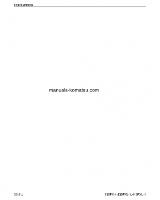 445FXL-1(USA) S/N A10001-UP Shop (repair) manual (English)