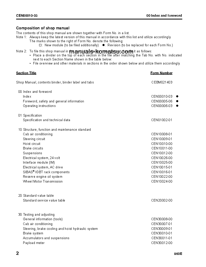 Protected: 860E-1(USA)-KT S/N A30001-A30003 Shop (repair) manual (English)