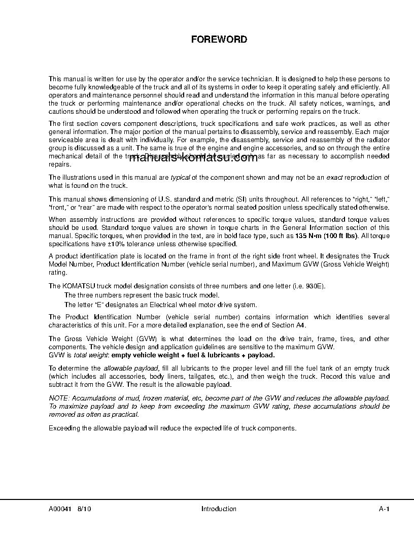 Protected: 930E-4(USA) S/N A30750-A30795 Shop (repair) manual (English)