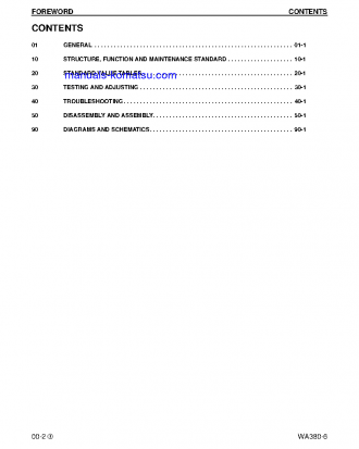 WA380-6(USA) S/N A54001-UP Shop (repair) manual (English)