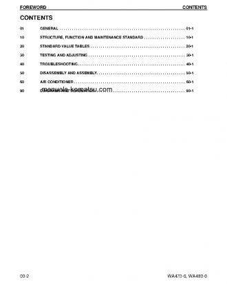 WA470-6(USA) S/N A46001-UP Shop (repair) manual (English)