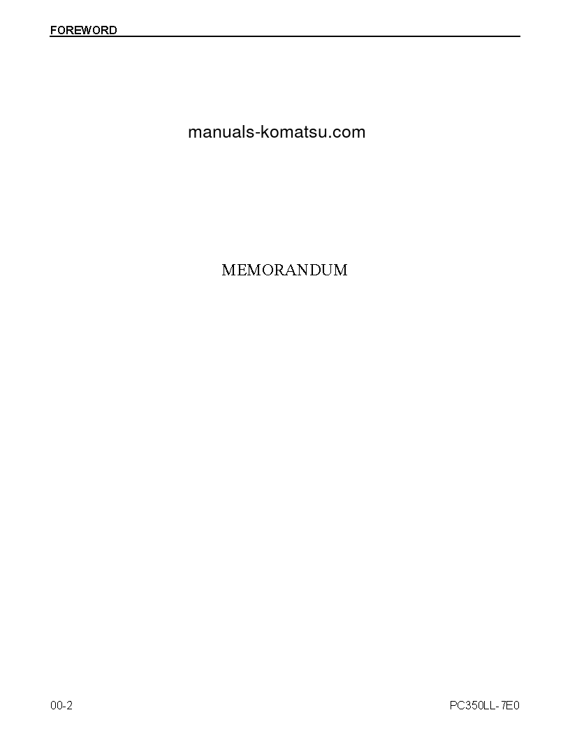 Protected: PC350LL-7(USA)-TIER 3 S/N A50001-UP Shop (repair) manual (English)