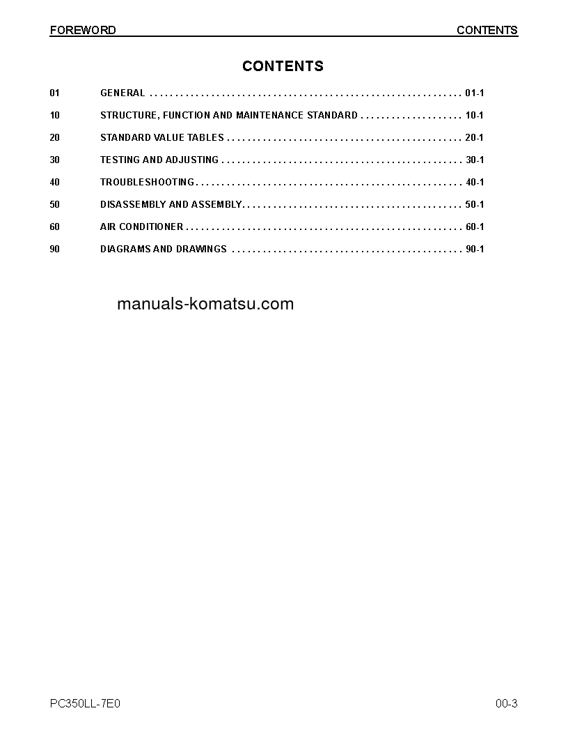 Protected: PC350LL-7(USA)-TIER 3 S/N A50001-UP Shop (repair) manual (English)