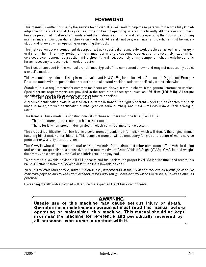 Protected: 730E(USA) S/N A30628-A30629 Shop (repair) manual (English)