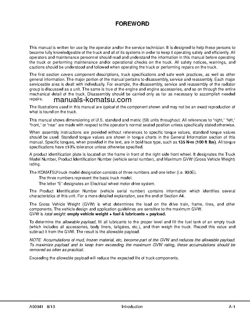 Protected: 930E-4(USA) S/N A31056-A31162 Shop (repair) manual (English)