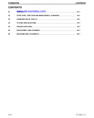PC200LC-8(USA) S/N A90301-UP Shop (repair) manual (English)