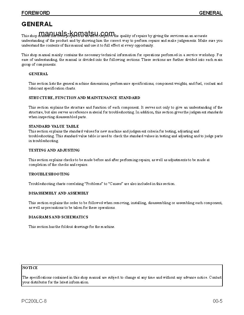 Protected: PC200LC-8(USA) S/N A90301-UP Shop (repair) manual (English)