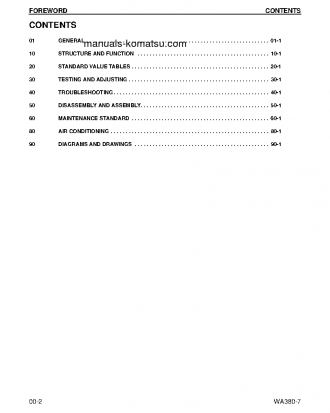 WA380-7(USA) S/N A64001-UP Shop (repair) manual (English)