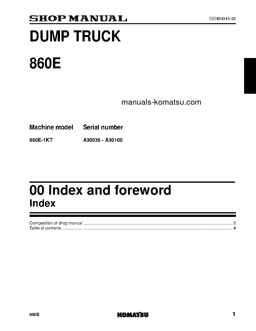 Protected: 860E-1(USA)-KT S/N A30036-A30100 Shop (repair) manual (English)