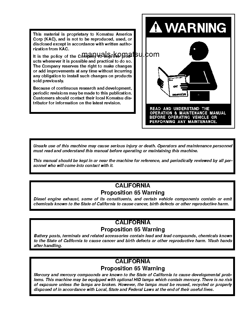 Protected: 730E(USA)-WITH TROLLEY S/N A30467-A30469 Shop (repair) manual (English)
